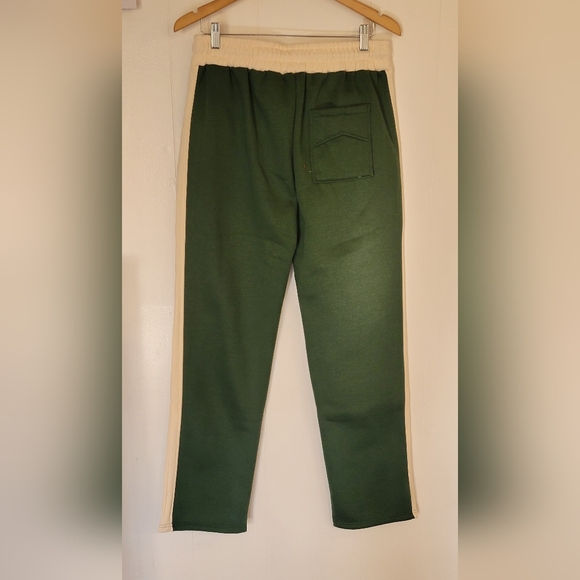 Inspired Rhude Green and Cream Sweatpants - Picture 3 of 5